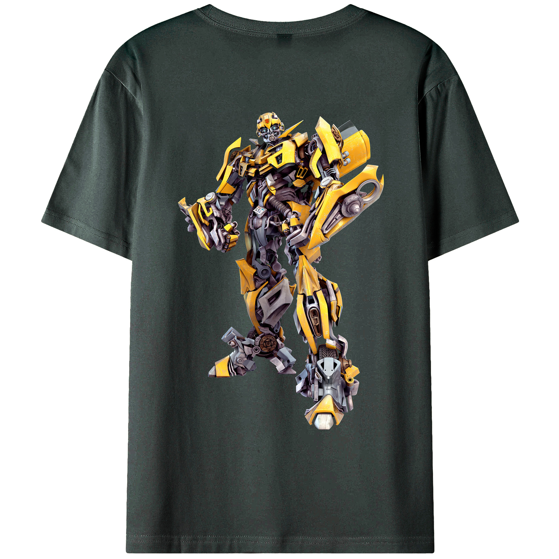 （画像用） Transformers トランスフォーマー 綿100％ メンズ半袖Tシャツ（バックプリント） 通気性